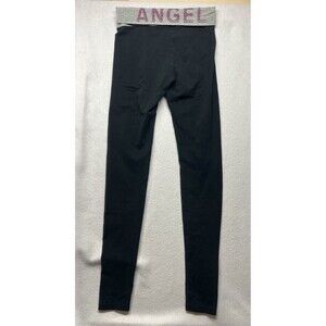 Y2K Victoria's Secret Fold Over Waistband Angel Spell Out Leggings Medium Long